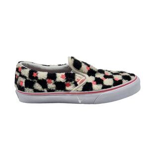 Vans Classic Slip-On Sherpa Checkerboard Kids Shoes Girls Size 6.5 Fleece‎ Lined